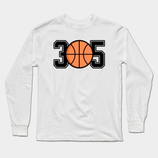 305 Miami Basketball Long Sleeve T-Shirt